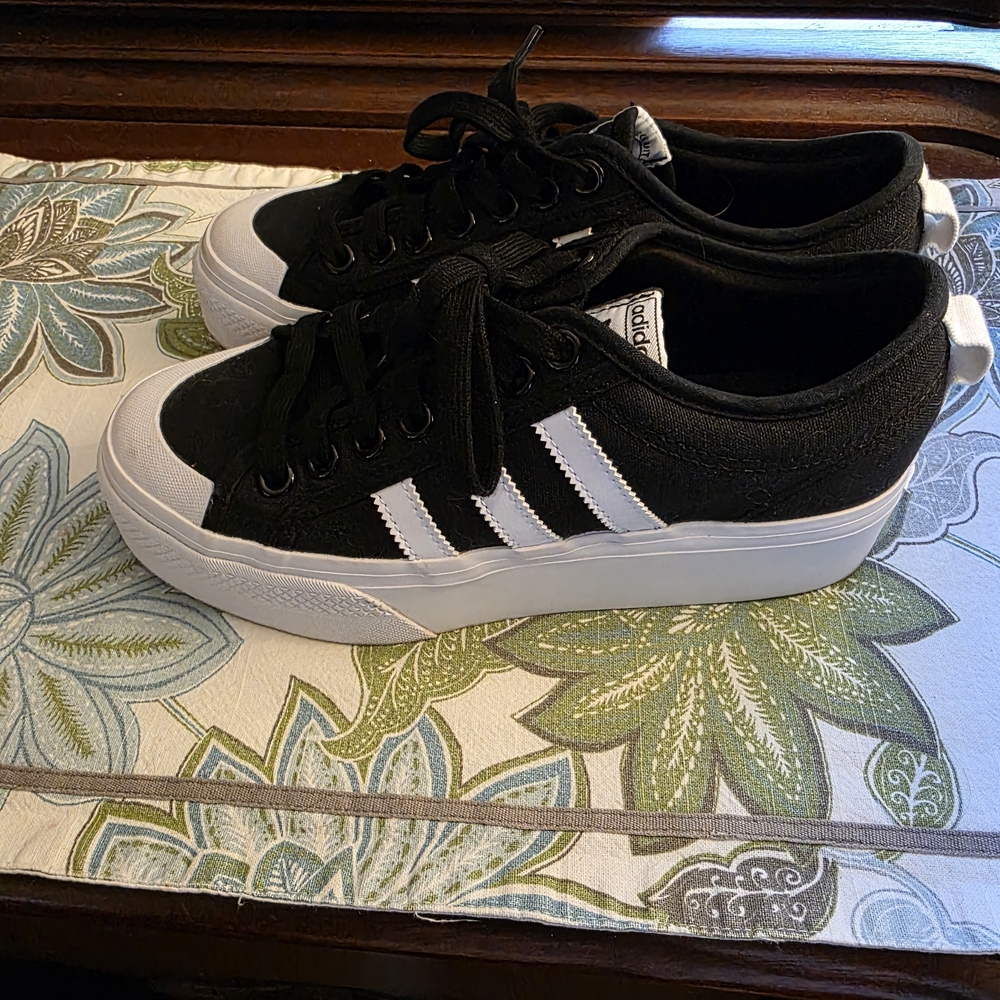 Adidas Black and White Sneakers